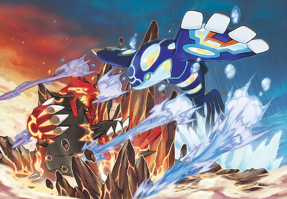 Pokémon Omega Ruby-Alpha Sapphire Primal Groudon vs Primal Kyogure